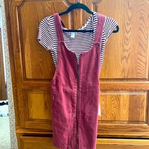 trendy overall dress and top